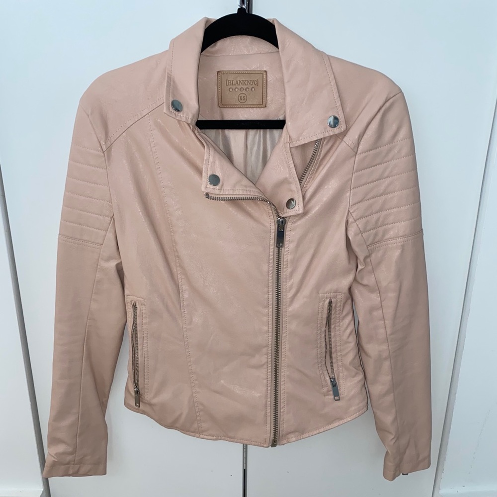 BLANKNYC pink leather jacket